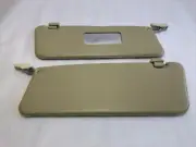 Pair of Cream Colored Sun Visors with Clips Fits R107