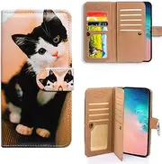Bfun Packing Galaxy S10e Case,Bcov Tuxedo Cat Multifunction Wallet Leather Cover Case for Samsung Galaxy S10e