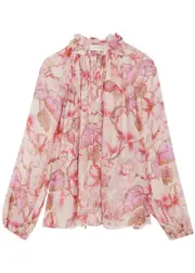 Zimmermann Matchmaker Floral-print Chiffon Blouse - Pink - 1 (UK 10 / S) 1 (UK 10 / S)