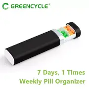 GREENCYCLE Weekly Pill Organizer 7 Days 1 Time Pill Cases Box Travel Pill Holder