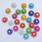 Shinny Flower Flatback Clips Cabochons Resin Accessory Crafts Diy Cabochon 30pcs