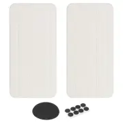 2 Pack Square Water Diatomite Coasters with Grooves 6.3x3.1inch, White