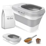 Dog Food Storage Container - Collapsible Dog Food Container with Airtight Lid...