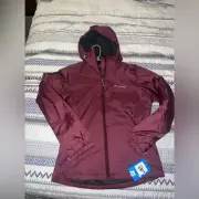 NWT Columbia Jacket Sherpa lined weather proof Maroon size XS