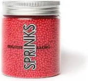 Sprinks Cachous Red Sprinkles 85g | 2mm Size | Perfect for Cake Decorating Desserts and Baking | Adds Fun Splash of Colour to Cupcakes Ice Cream and Treats | Edible Cake Sprinkles for All Occasions