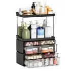 3 Pack Bathroom Organizers and Storage Countertop With 7 Drawers,Stackable Va...