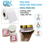 BODY CREAM BOX BODY 貼紙 - 防水塑料貼花 - 根據要求設計 - 免費設計