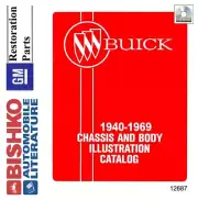 1940-1969 Buick Parts Numbers Book CD List Guide Interchange Drawing