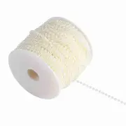 40 Meters/roll Of 4mm Cotton Thread Imitation Pearl Connection Beads (beige)