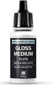 VAL70470 Vallejo Auxiliary Products: Gloss Medium (17ml)