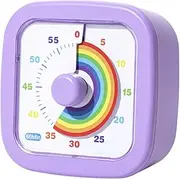 Kids Visual Timer Cute Rainbow - 60 Minute Countdown Timer Time Management for Kids and Adults, Timer for Cooking Classroom Meeting (Purple)