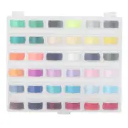 US Transparent Bobbin Storage Box 36 Grid With Colorful Bobbin Thread Sewing US