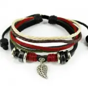 NEW HANDMADE Olmec Apocalypse silver feather multi-colored Native American band