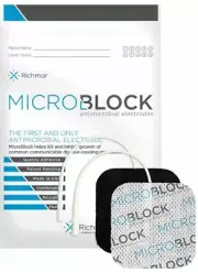 Microblock 2 x 2 electrodes 400-877-MIC WHITE Cloth, (pack of 4)-For Tens 7000!