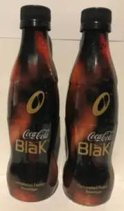 2- 2006 COCA - COLA BLAK 8 OUNCE COCA - COLA WRAPPED GLASS BOTTLES UNOPENED