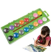 Watercolor Set, Toddler Doodling Set, 16 Colors Drawing Set, Travel Watercolor Set with Paintbrush for Amateur Hobbyists, Painting Lovers