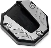 Foot Side Stand Extension Pad CNC Aluminum Alloy Motorcycle Bike Kickstand Extender Foot Side Stand Extension Pad Support Plate Anti-skid Enlarged Base Enlarged Plate Kickstand Foot Side Stand(Titaniu
