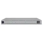 Ubiquiti Unifi USW-Pro-HD-24-PoE 28-Port 10G L3 Managed Etherlighting PoE Switch (600W) - SFP+ x4, 10GbE PoE++ x2, 2.5GbE PoE++ x22 [USW-Pro-HD-24-PoE]