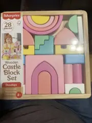 Fisher Price 28 Pieces Wooden Castle Block Set