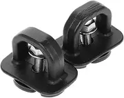 Zerodeko 2pcs Trailer Hitch Hooks D-Ring Tie Down Anchors Automotive Tow Hook Hitch Latch Cargo Tie Down Anchors Bed Tie Downs Trailer Tie Downs d Rings Car Hook Plastic Black