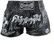 [Sandee] Unbreakable Muay Thai Shorts - Black/Silver