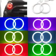 cotton RGB halo ring for Fiat 500 12-15 headlight LED angel eye DRL bluetooth