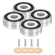 4pcs Subwoofer Isolation Pad 40x15mm Speaker Isolation Pad Spikes M4 Silver
