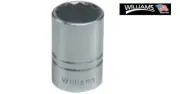 7/16 SL 12PT. STD. LENGTH 1/2" DRIVE SOCKET -WILLIAM USA ITEM NO. 7222111
