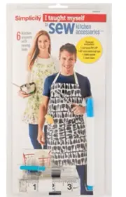 New Simplicity I Taught Myself to Sew Kit 6 Kitchen Projects With Tools