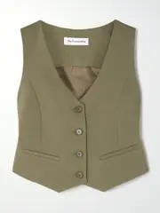 [The Frankie Shop] The Frankie Shop - Roma Woven Vest - Army green - XS XS Green