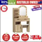 Dressing Table Stool Set Vanity Desk Makeup Mirror 12 LED Bulbs Natural