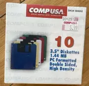 COMP USA 3.5" Floppy Disc Diskettes 1.44MB Double Sided High Density Formatted
