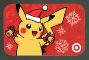 TARGET Christmas, Pikachu Wearing Santa Hat 2021 Gift Card ( $0 )