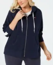 Tommy Hilfiger Plus Size Womens Striped Hoodie $75 TINI {&}
