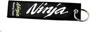 Decor Season 5 Inches Motorcycle Key Chain Key Ring Tag Label Compatible With Kawasaki Ninja 400 300 250 650 ZX6R ZX10R ZX12R ZX14R, Black, free