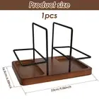 Napkin Holder Wood Serviette Holder 360° Rotating Napkin Salt and Pepper ZhILA