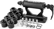 Bike Fork Mount, Upgraded Quick Release Thru Axle Bicycle Fork Rack Block with 4 Adapters for Car Trucks Vans SUV Transport and Storage, Black