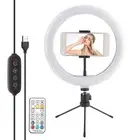 10in LED Fill Light RGB Ring Light With Desktop Tripod For Live Stream Photo Fit