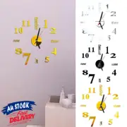 3D Wall Clock Stickers Large Decal DIY Wall Modern Home Big Watch Roman Numerals