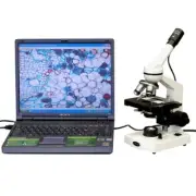 AmScope 40X-2500X Advanced Student Microscope with 3D Stage + USB Camera