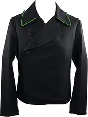 [militaryharbor] WWII WW2 German Police Armored Unit Panzer Black Gabardine wrap Jacket