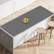 Silicone Mats for Kitchen Counter, 78.7''x 23.6'' Largest Heat Resistant Counter Mat Kitchen Island Waterproof Thicken Non-slip Countertop Protector Mat, Dark Gray