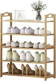 3 4 5 Tiers Layers Bamboo Shoe Rack Storage Organizer Wooden Shelf Stand Shelves (5 Tier)
