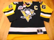MITCHELL & NESS NHL PITTSBURGH PENGUINS MARIO LEMIEUX BLUE LINE JERSEY M $200