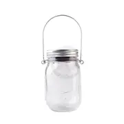 Solar Powered 10LEDs Black Cover Mason Jar Lid Insert Light Fairy String Wire Lamp Garden Decor