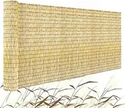 Privacy Screen Reed Fence Panel, Garden Fencing Divider, Patio Privacy Fence, Natural Decorative Fence, Weatherproof Add Privacy and Atmosphere, Outdoor Garden Balcony Pool Roof(130*800cm(4.3*26.2ft))