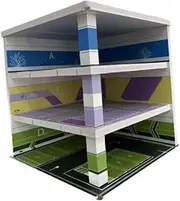 1:64 Scale Parking Lot Vehicle Garage Showcase Acrylic Collectibles Vehicle Scene Toy for Diecast Car Mini Dolls Collection