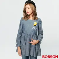 在飛比找momo購物網優惠-【BOBSON】女款貼布繡牛津洋裝(37076-53)