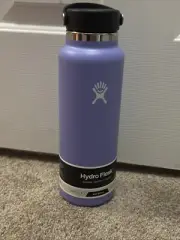 NWT New HydroFlask Hydro Flask 40 Oz Wide Mouth Water Bottle Lupine Lilac Purple