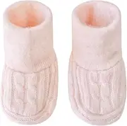 [Copper Pearl] Sweater Booties: Super-Soft, Stretchy Knit Baby Booties (0-3M) | Cozy Keepsake & Timeless Treasure